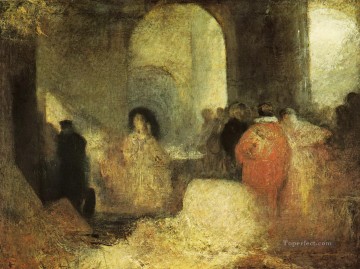  Turner Oil Painting - Dinner in a Great Room with Figures in Costume Turner